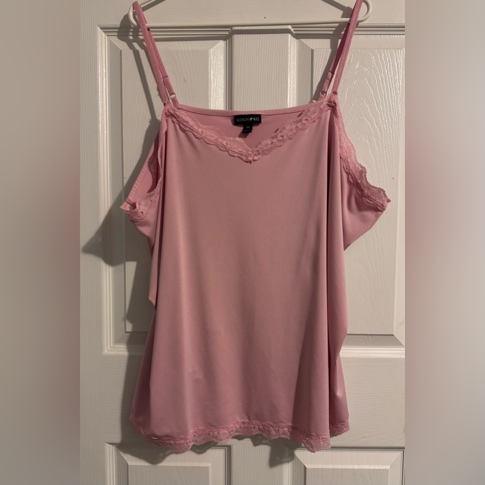 Lane Bryant Pink Lace-trim Cami 4X